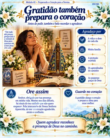 Gratidão também prepara o coração